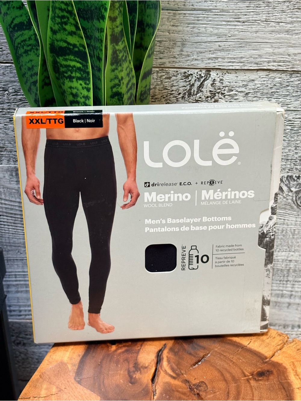 Lolë | NWOT Men's Merino Wool Blend Base Layer Bottoms - XXL, Black